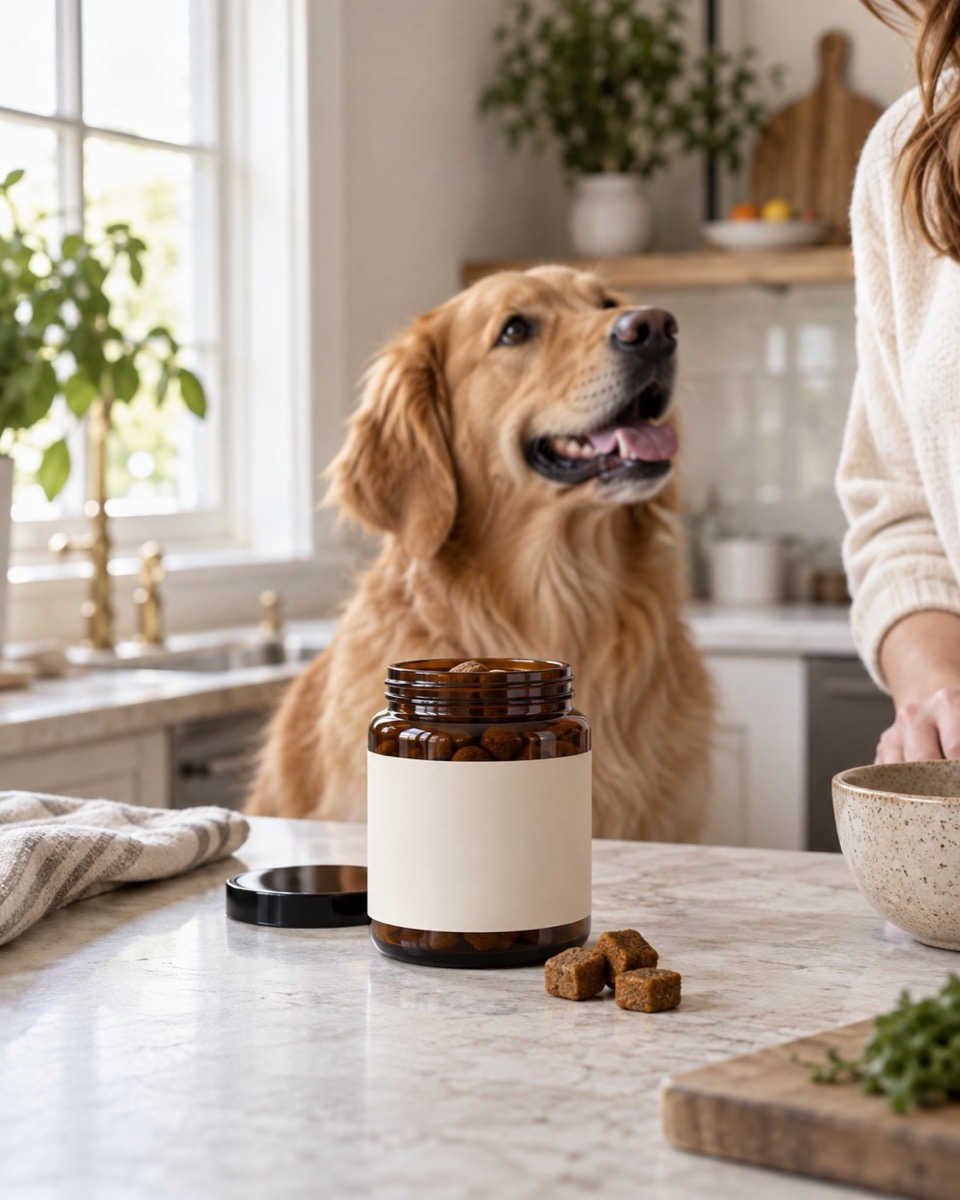 Pet-supplement-output voor overdracht